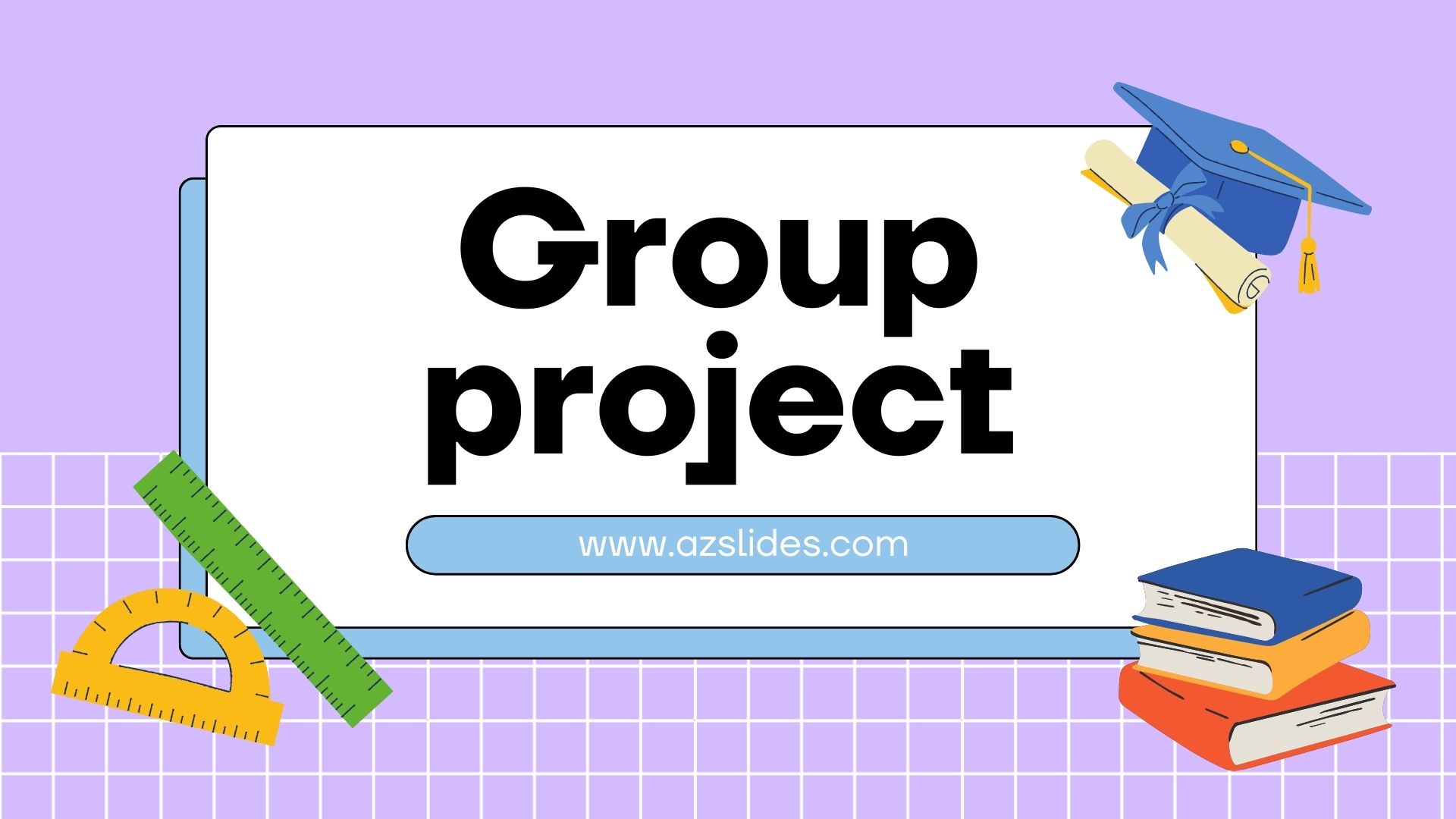 Purple And Blue Illustrative Group Project Presentation Free Powerpoint