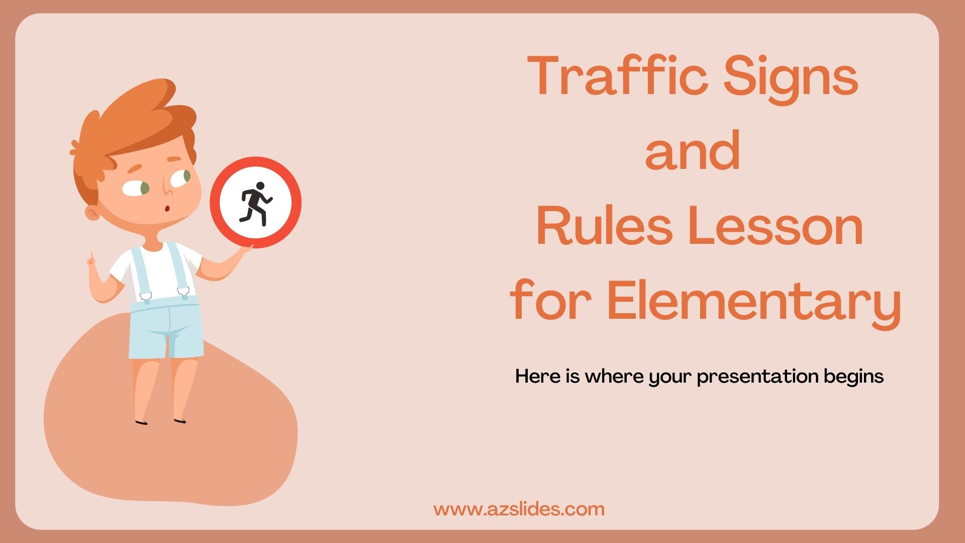 Traffic Signs and Rules Lesson for Elementary Free Powerpoint Template