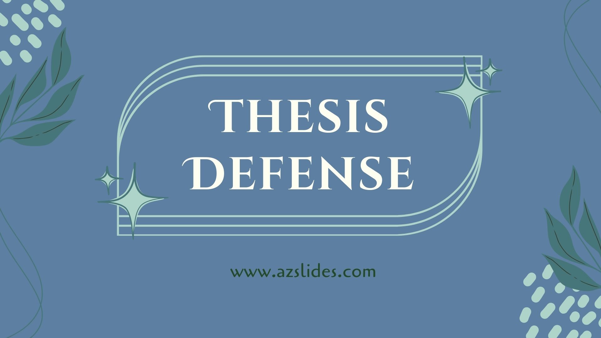 Blue Thesis Defense Presentation Free Powerpoint Template & Google ...