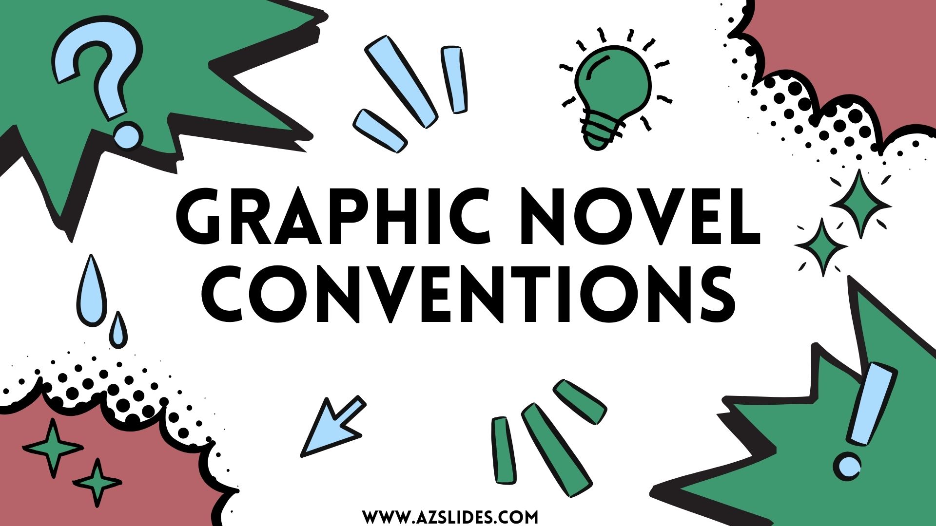 Graphic Novel Conventions Free Powerpoint Template & Google Slide themes.