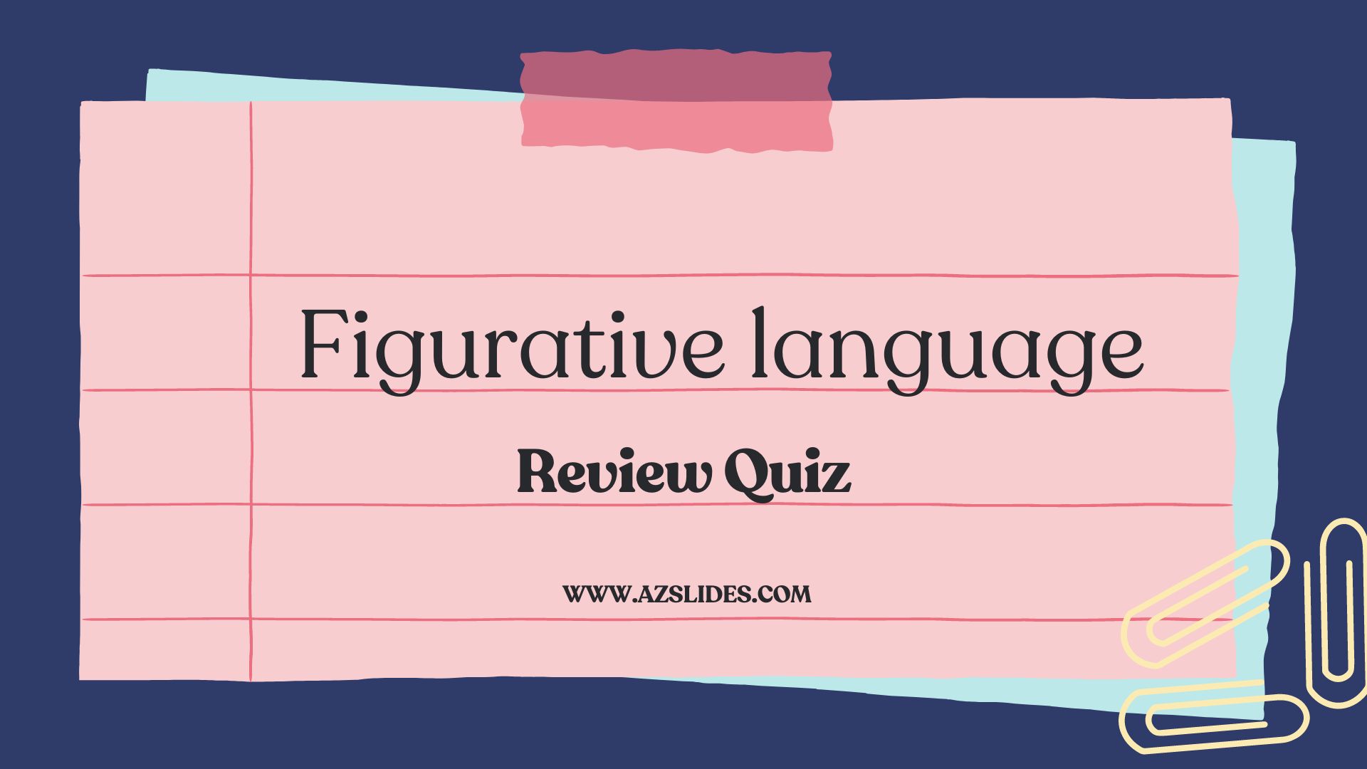 Figurative Language Review Quiz Free Powerpoint Template & Google Slide 