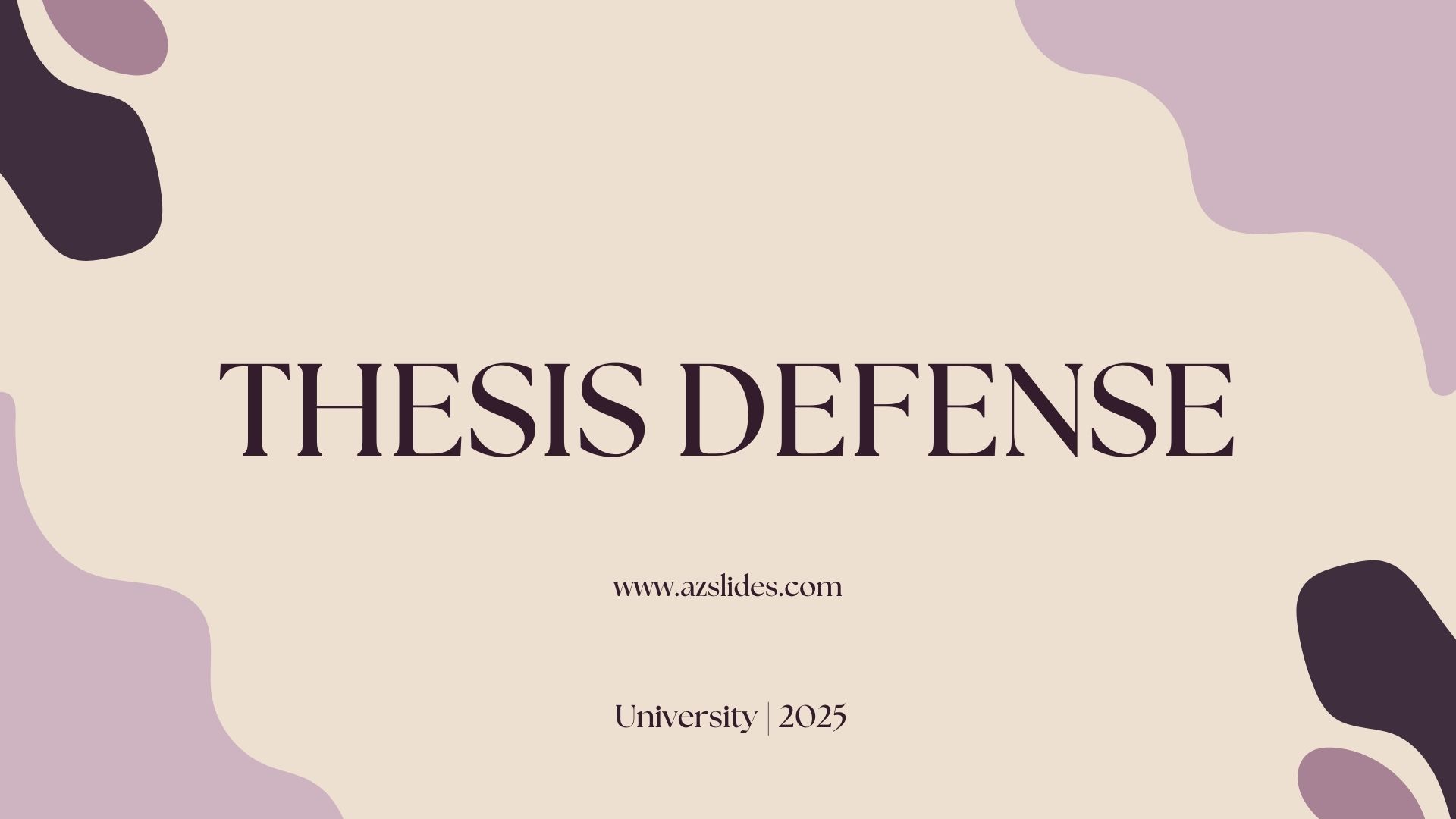 Cream Purple Abstract Thesis Defense Presentation Free Powerpoint ...