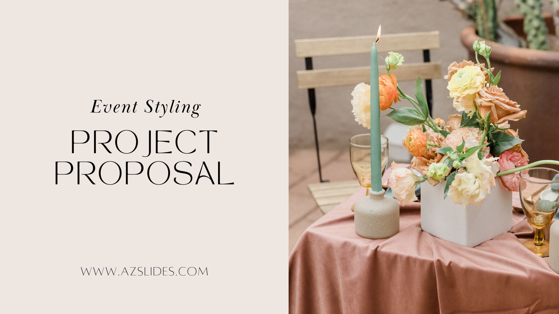 Neutral Simple Elegant Luxury Florist Planner Event Styling Project Proposal Presentation 2 Free Powerpoint templates and Google Slides themes